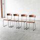 Set of 4 'B257' dining chairs by Emile Guillot, 1920s