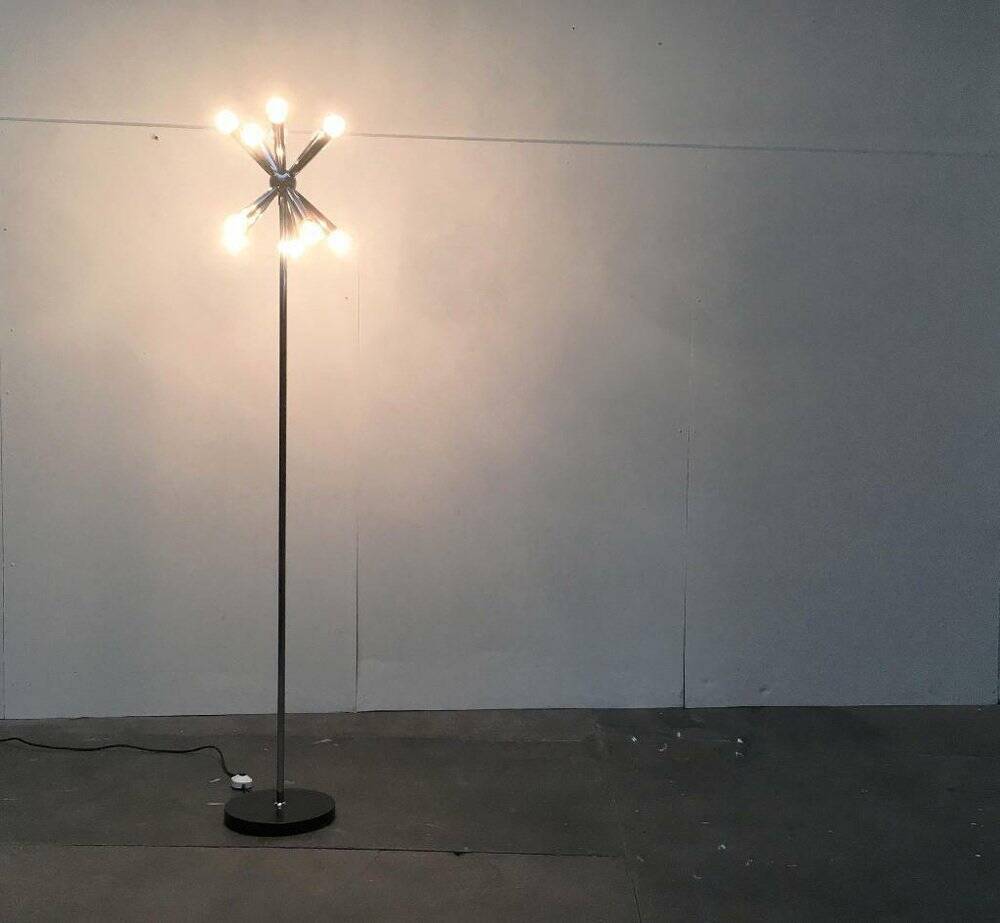 Lampadaire étoile de l'ère spatiale allemande du milieu du siècle, années 1960