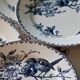 Sarreguemines set of 6 dessert plates model blue favorite