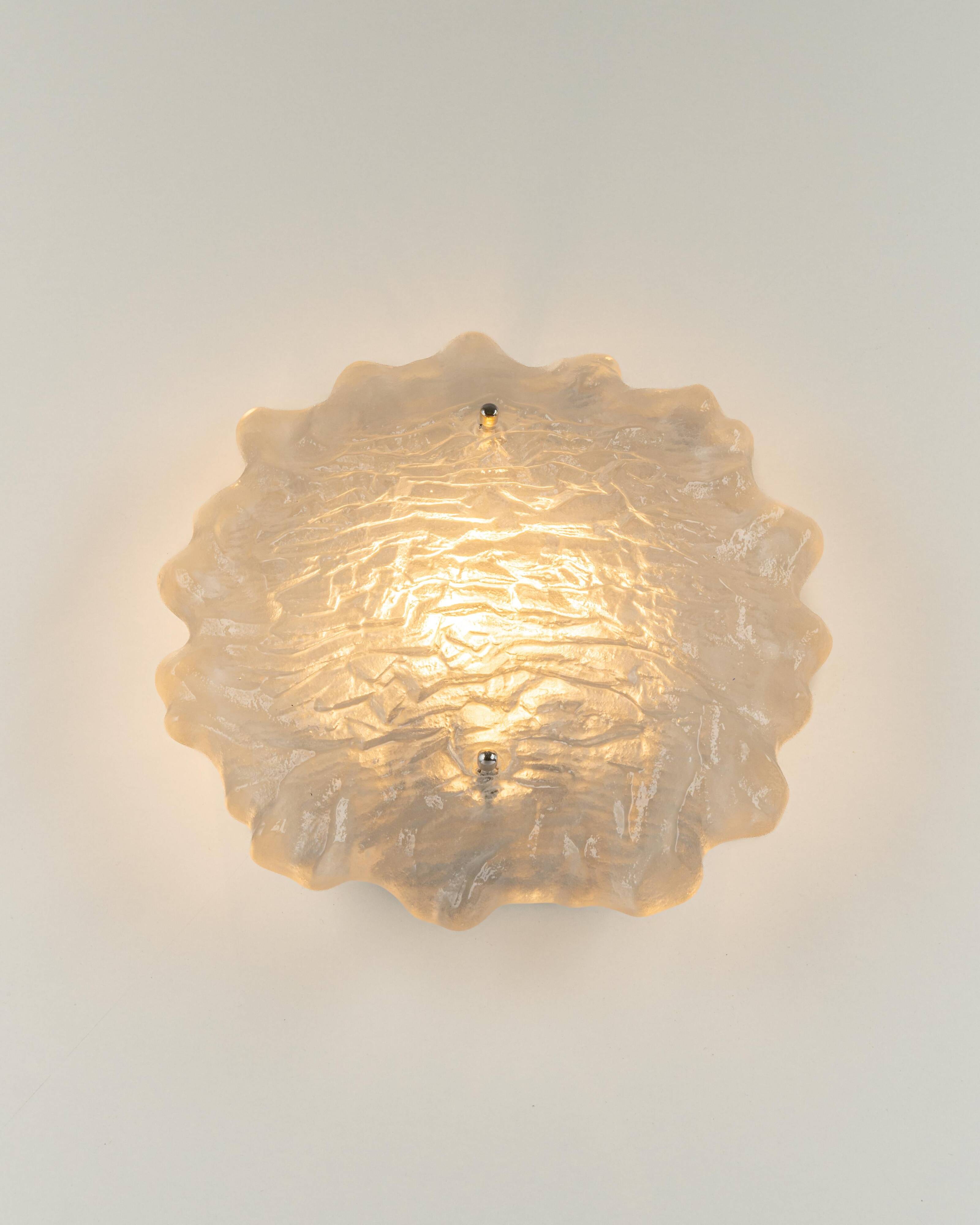 Exclusive Murano glass Sputnik wall sconces by Peill & Putzler, Germany.