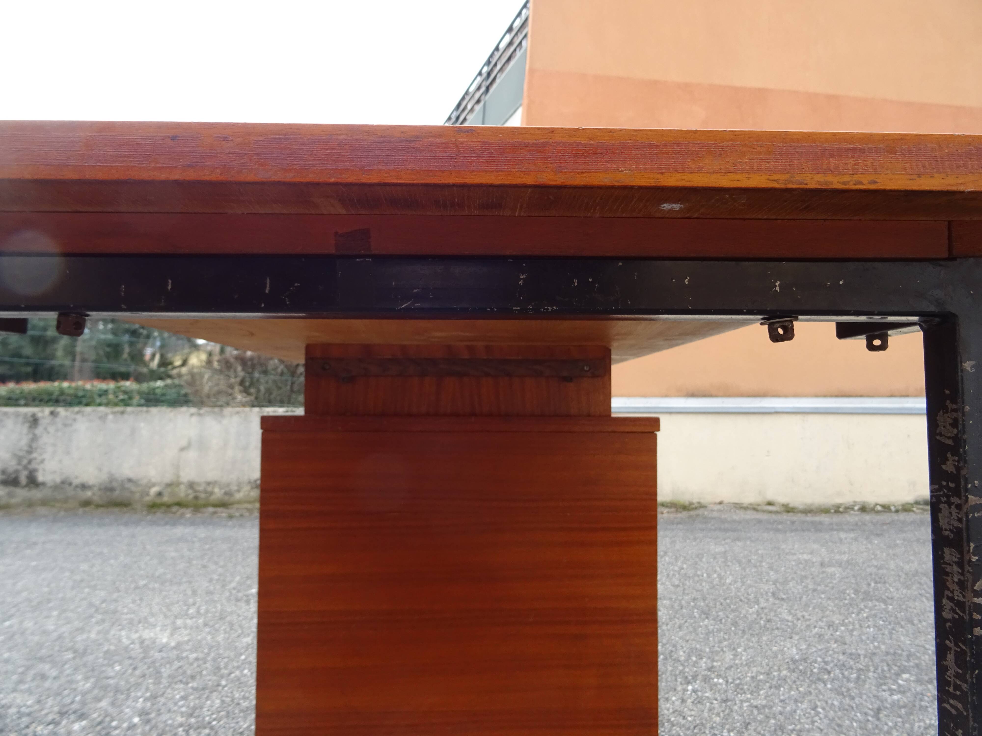 Vintage wood metal desk from the 60s