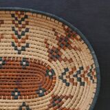 Braided ethnic oval basket