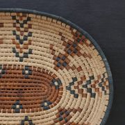 Braided ethnic oval basket