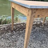 Old rustic farm table one drawer -1m20