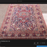 Old Persian carpet 204x143cm
