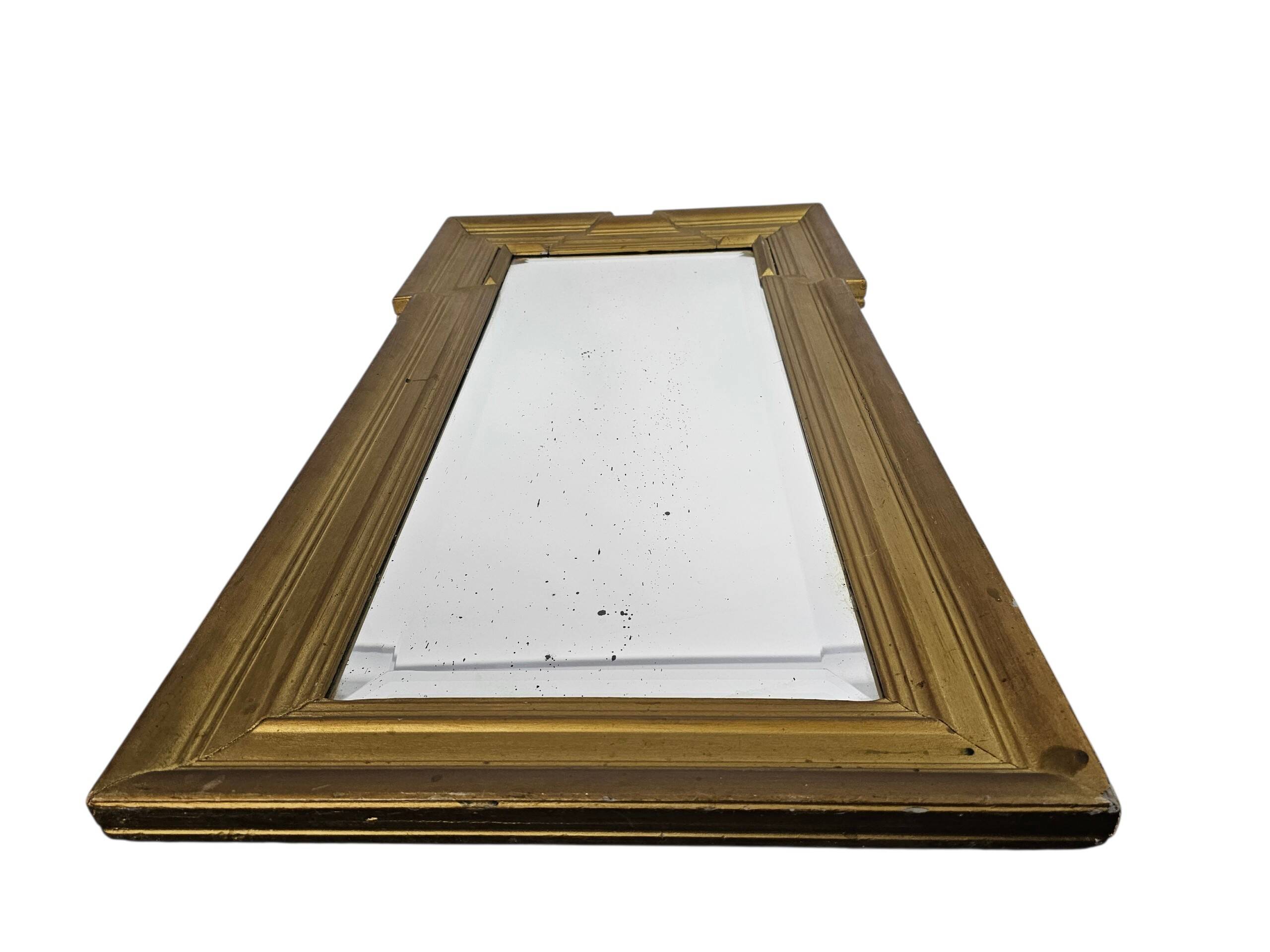 Art déco – Miroir tabernacle – doré – verre taillé – 19e siècle