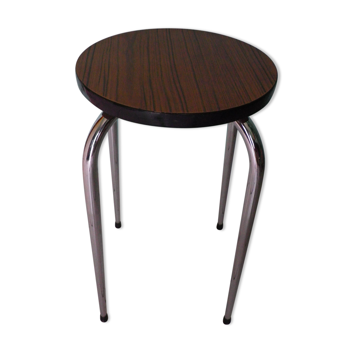 Vintage stool, formica and chrome feet, 60s