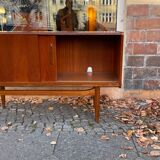 Sideboard two sliding teak doors 60s