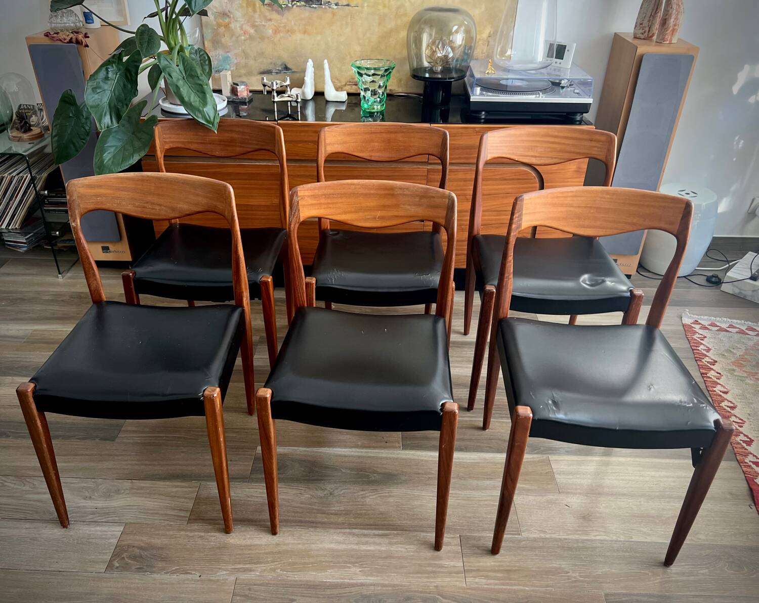 Set of 6 Roche Bobois chairs, 1960