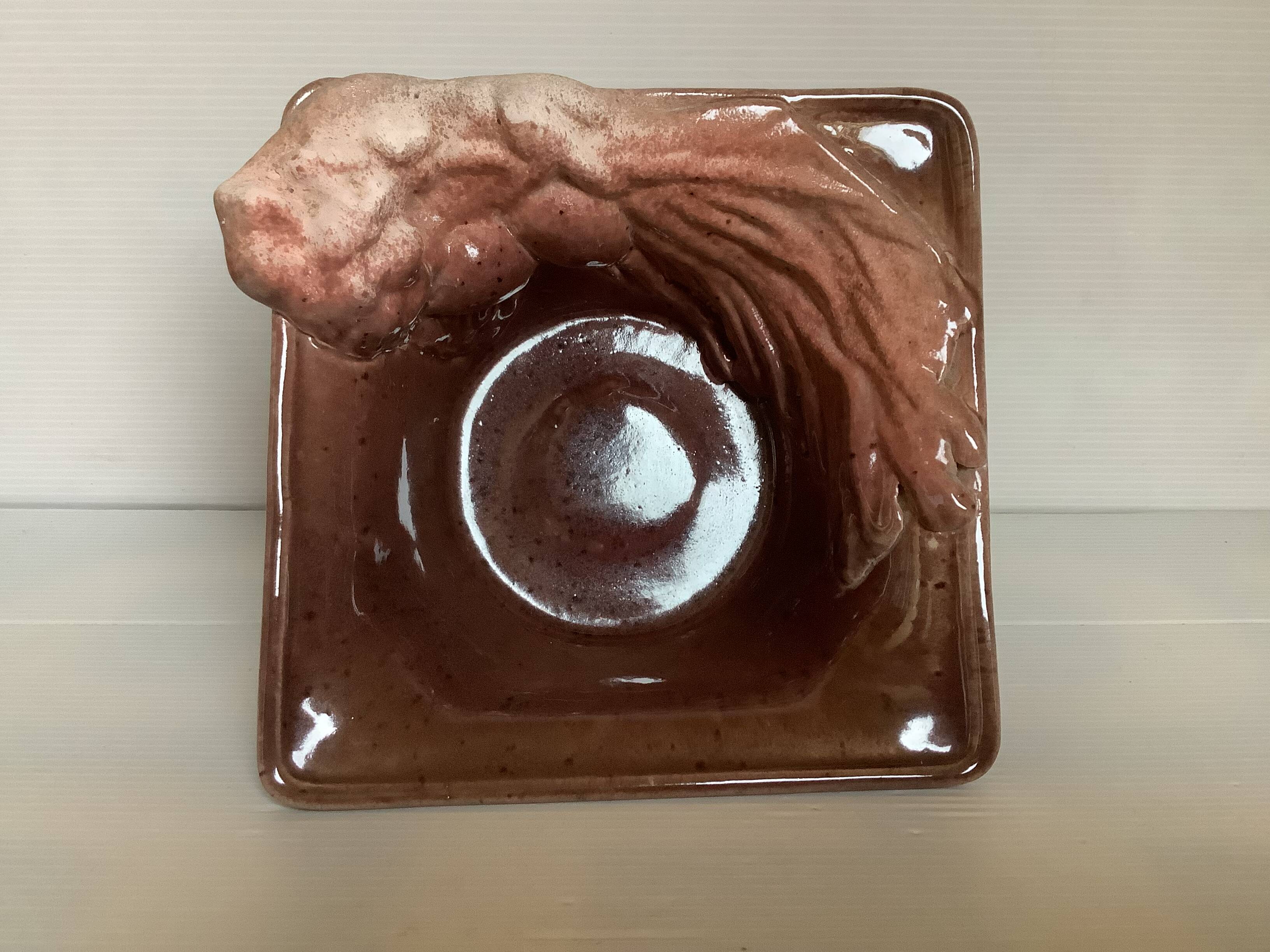 Decorative ceramic tray.