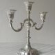 Silver three-branch candelabrum