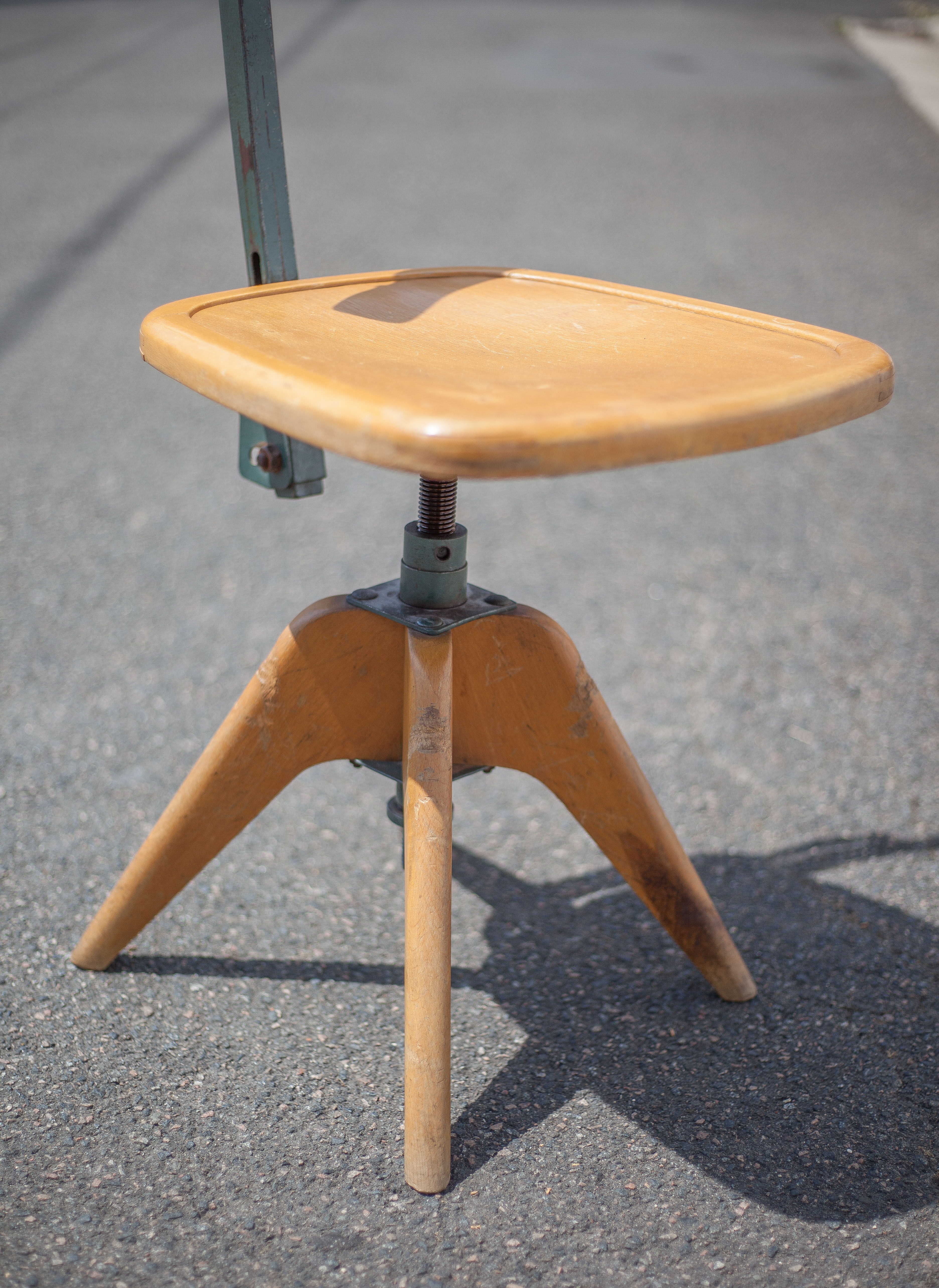 Wood and metal office chair
