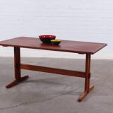 Table basse vintage en teck danois milieu du siècle 50er 60er