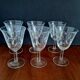 6 Luminarc foliage wine glasses from the 60s, new