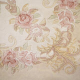 Handmade cream oriental chinese wool rug 124x182cm