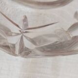 Serviteur salière , poivrier et moutardier en verre ciselé et métal argent