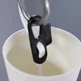 Suspension italienne orange et blanche des années 1970 — Sculpture moderne de l'ère spatiale