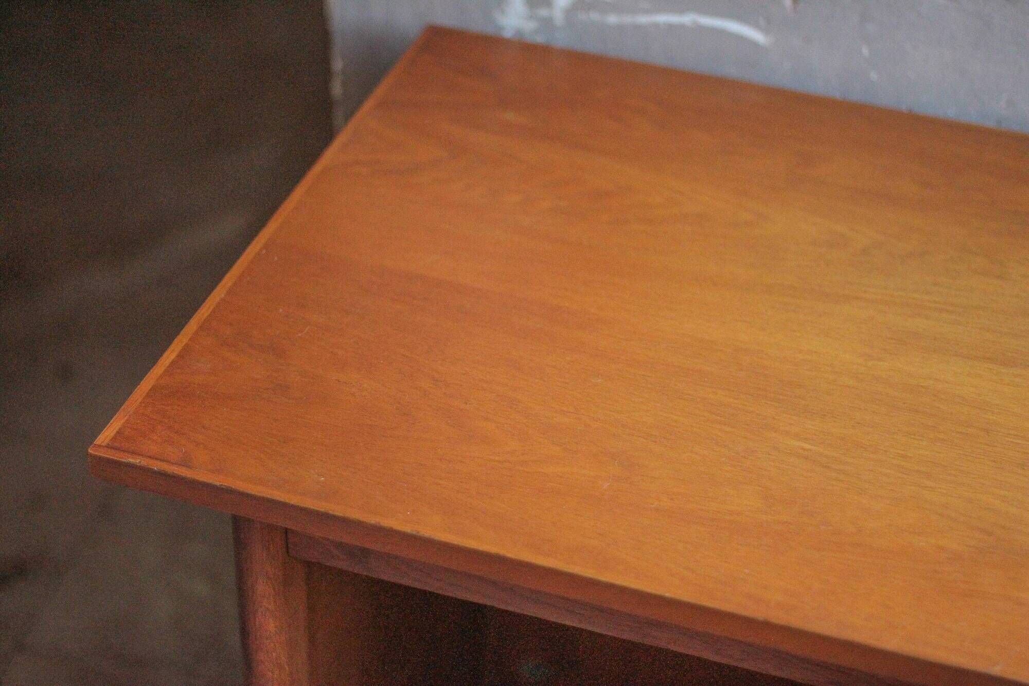 Vintage desk, children's wooden desk in art deco style, desk with drawers