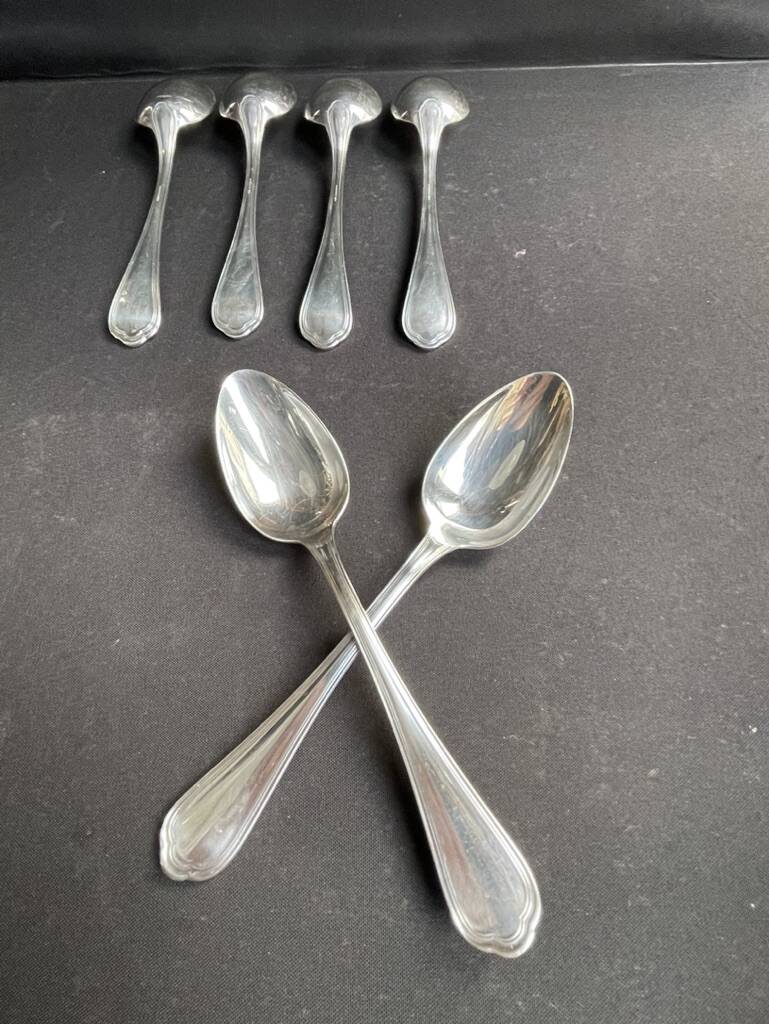 6 christofle spatours table spoons