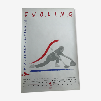 Affiche Jeux Olympiques d'Albertville curling