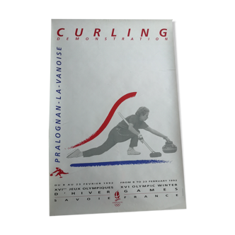 Albertville Olympic Games poster, curling