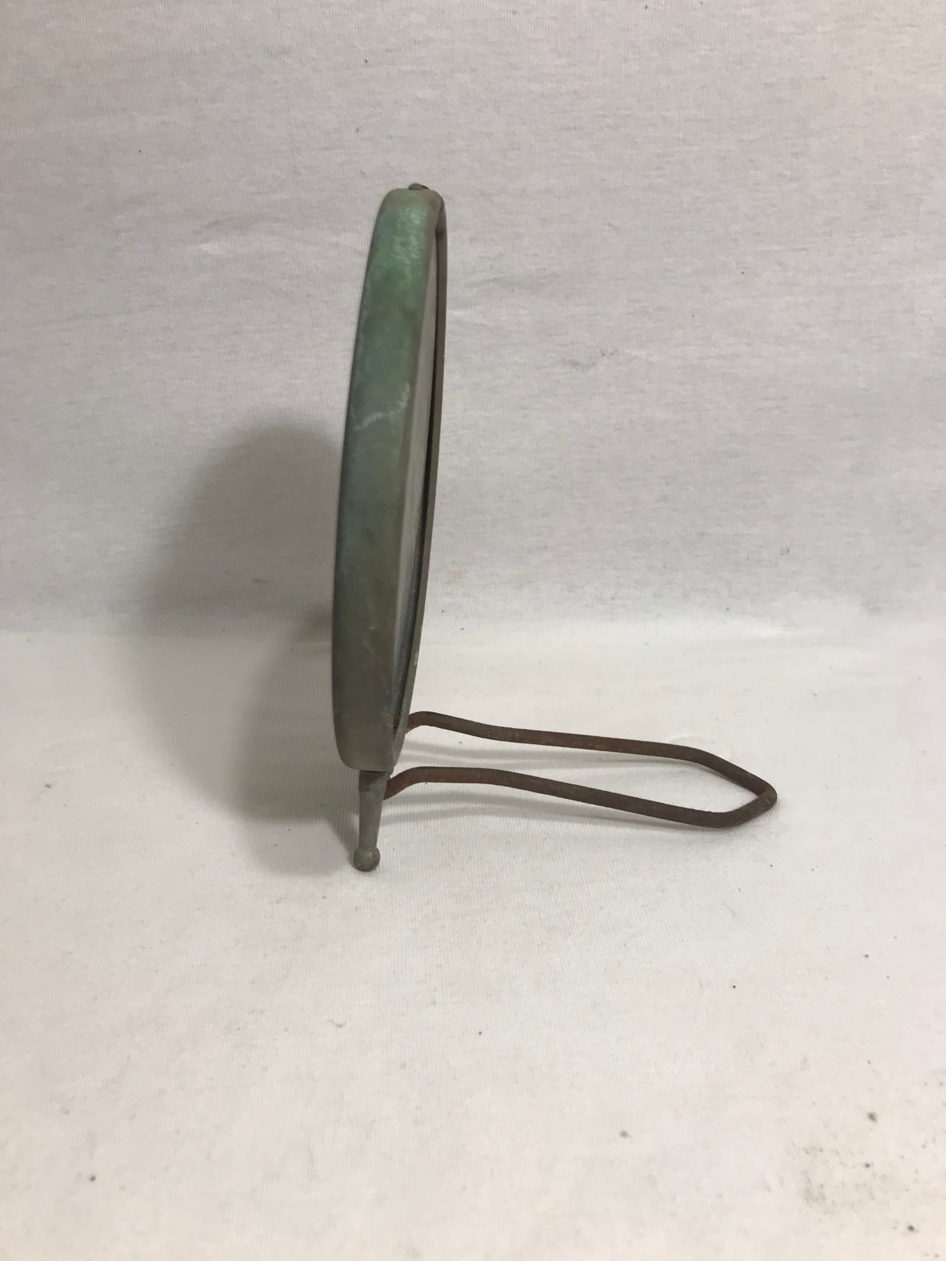 Ancient barber mirror diameter 15cm