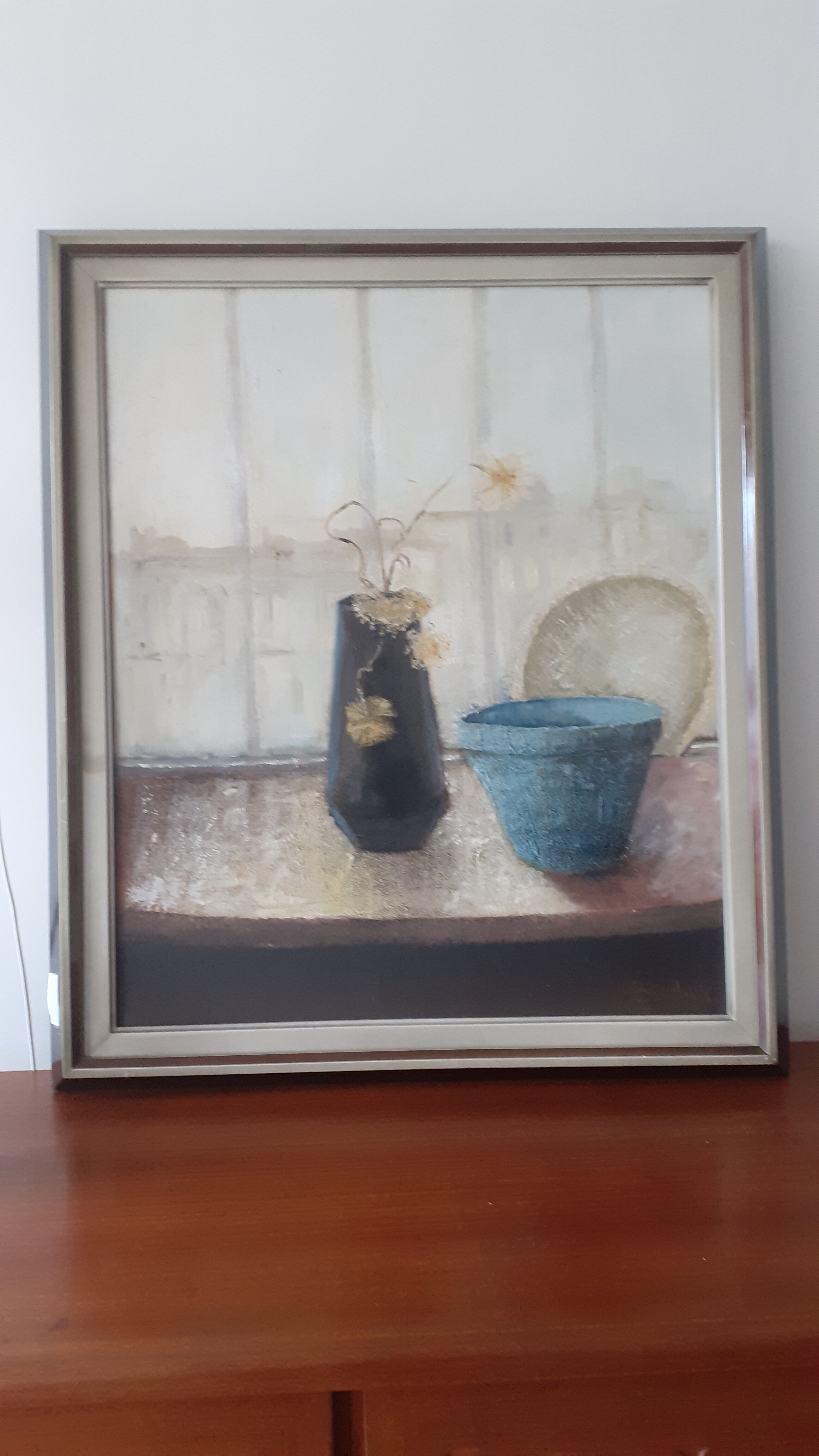 Still life in wicker chair