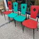 Set of 4 iron chairs
