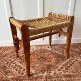 1960s woven seat stool