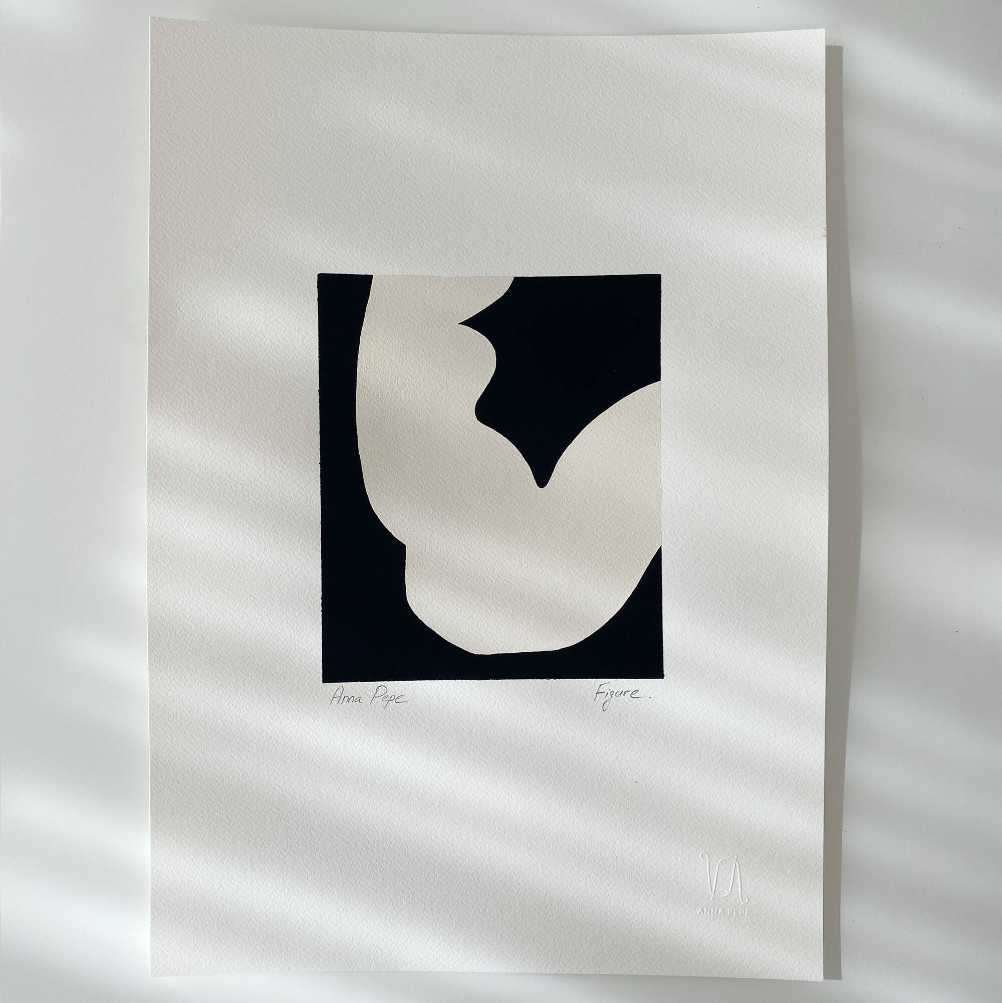 Original gouache painting "Figure 08"
