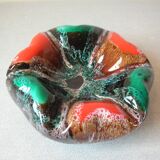 Old empty ceramic pocket ashtray Vallauris 1950/60 deco office retro living room