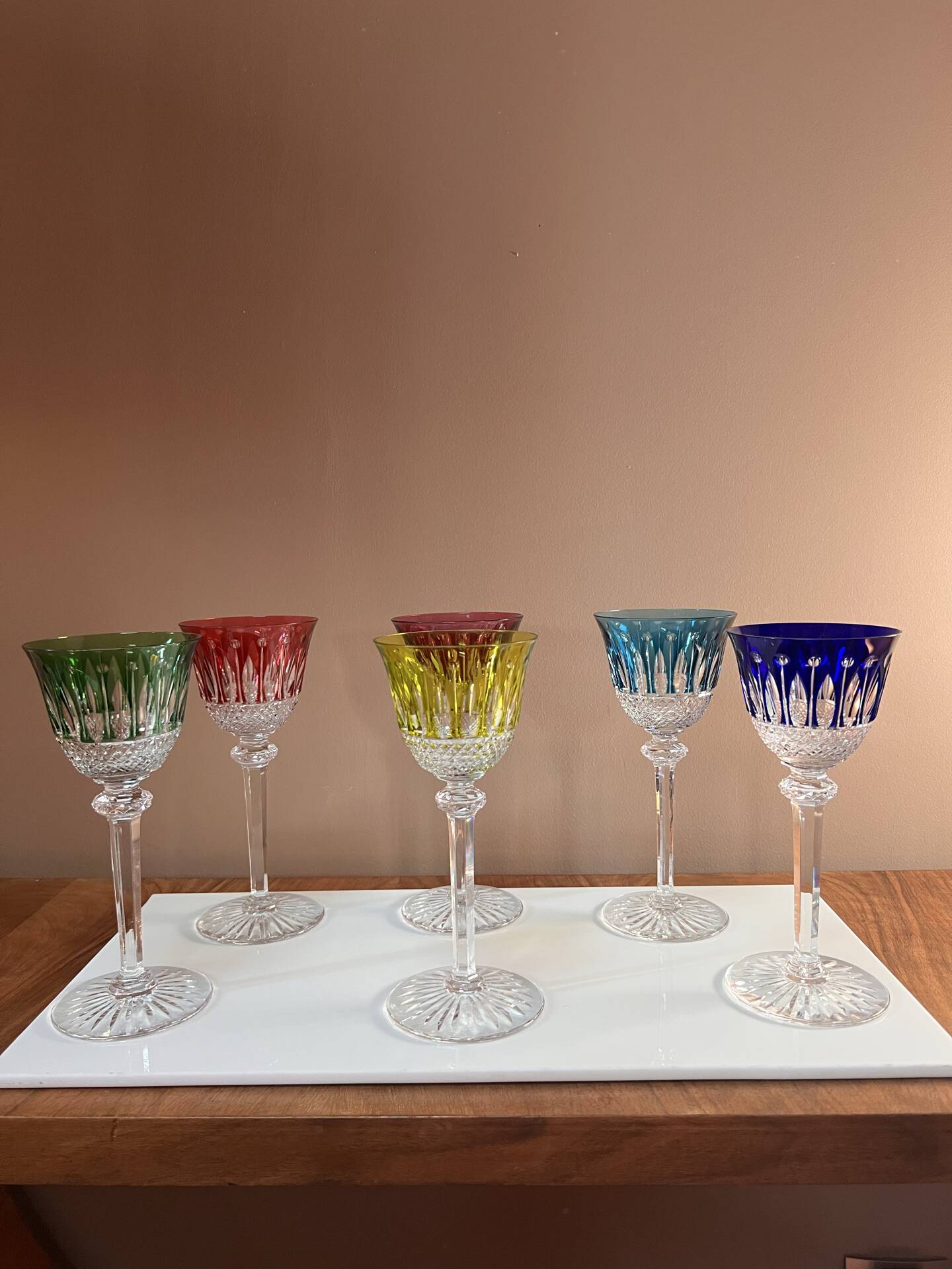 6 verres à vin en cristal Saint Louis