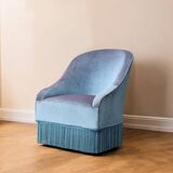 Vintage velvet toad armchair