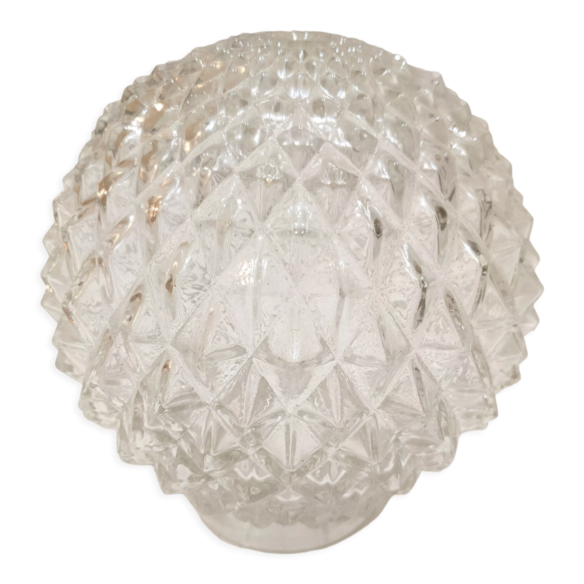 Lamp 70s vintage piquant globe chiseled