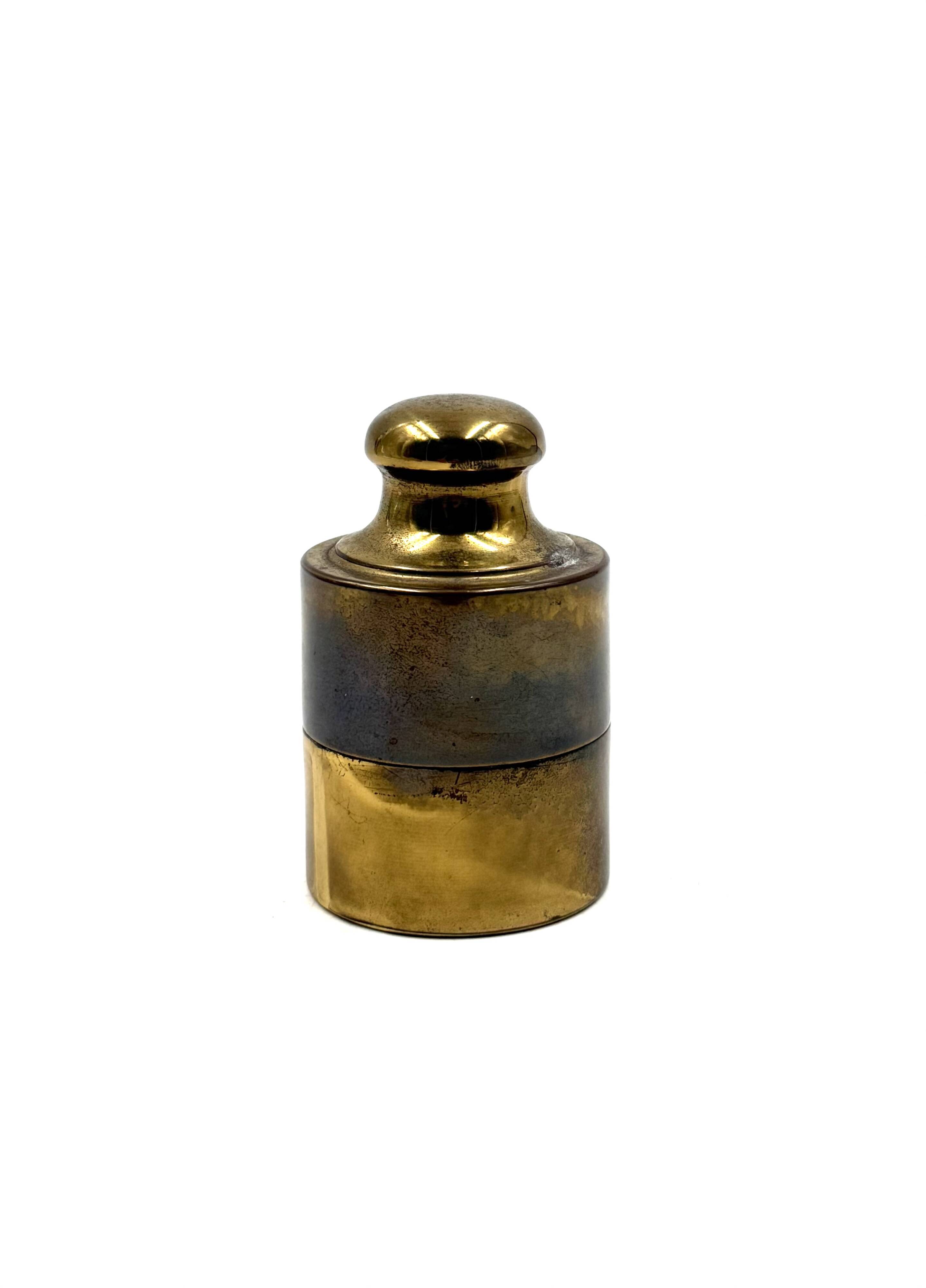 Brass weight shaped table lighter, Mauro Manetti Italy 1970