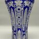 Superb richly cut Bohemian crystal vase