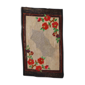 Old American Carpet Hooked handmade 78cm x 138cm 1920s, 1C705