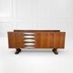 Enfilade en bois dans le style d'Arne Vodder, années 60