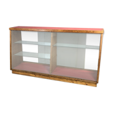 Oak store glass counter in the 1940s