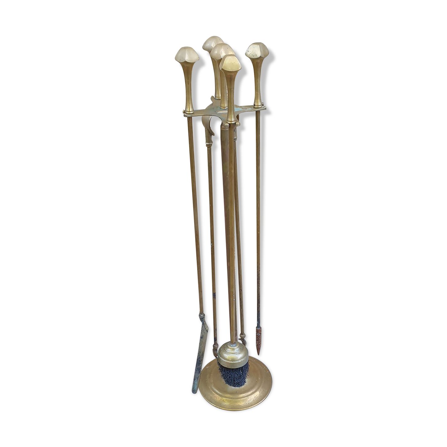 Brass fireplace servant