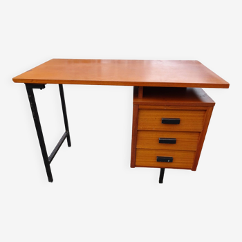 Vintage wood metal desk from the 60s