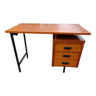 Bureau vintage bois métal an 60