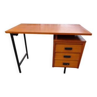 Vintage wood metal desk from the 60s