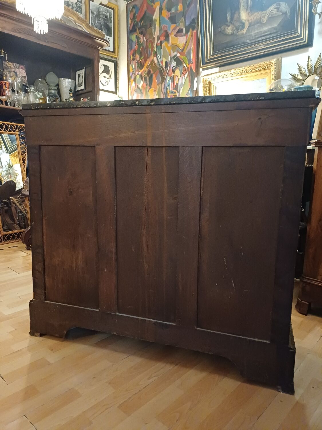 Sideboard, copper marquetry, Napoleon III period. 19th century