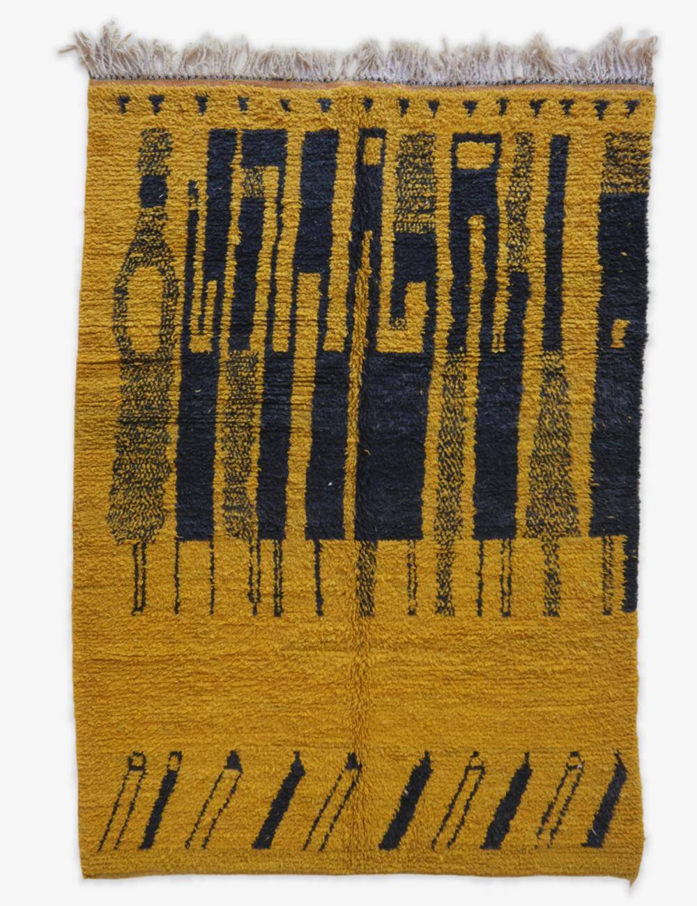 Tapis Jaune Boujad - 297 x 200 cm
