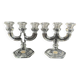 Pair of crystal candlesticks – Bernard Schott – Hellert (Moselle)