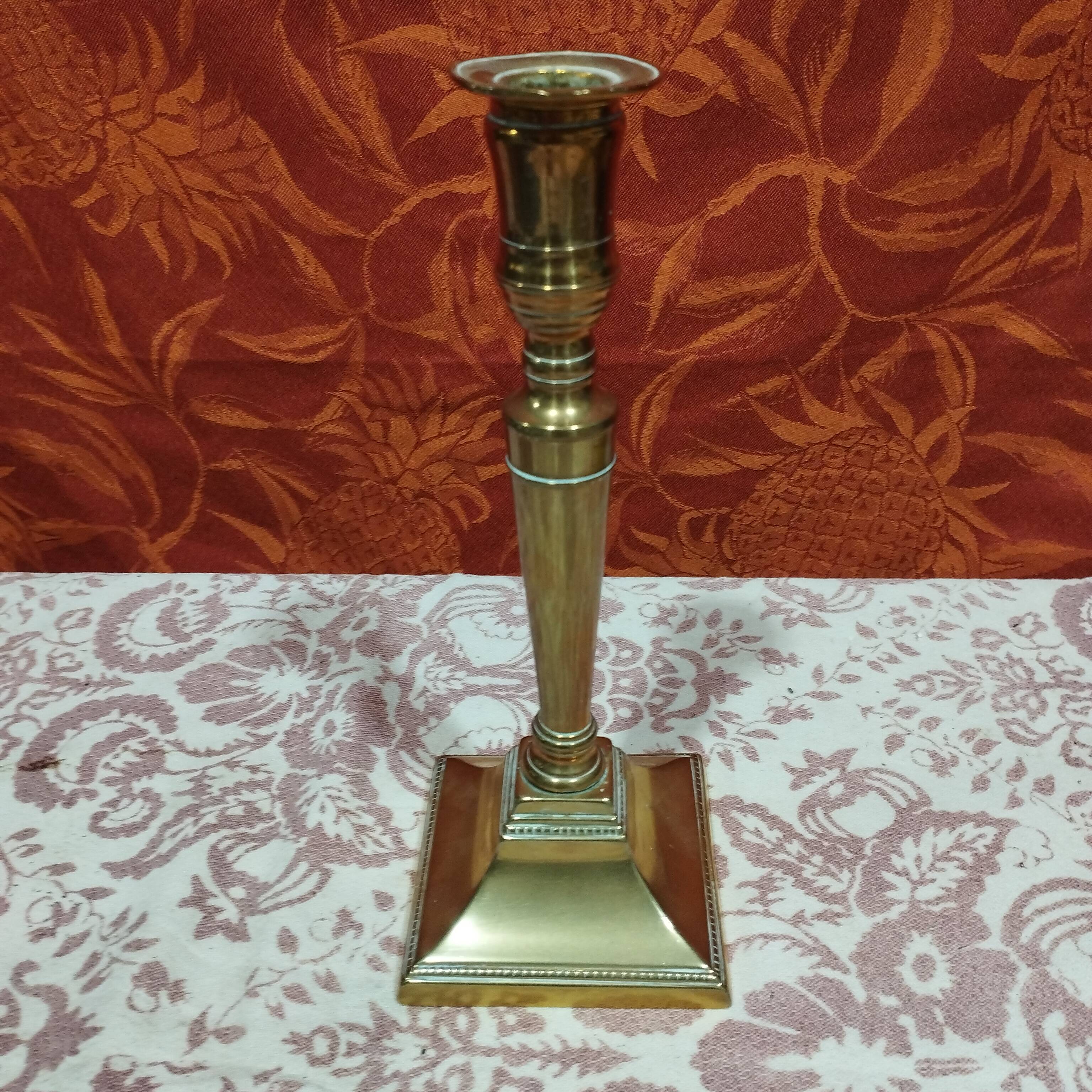 Art Deco brass candle holder