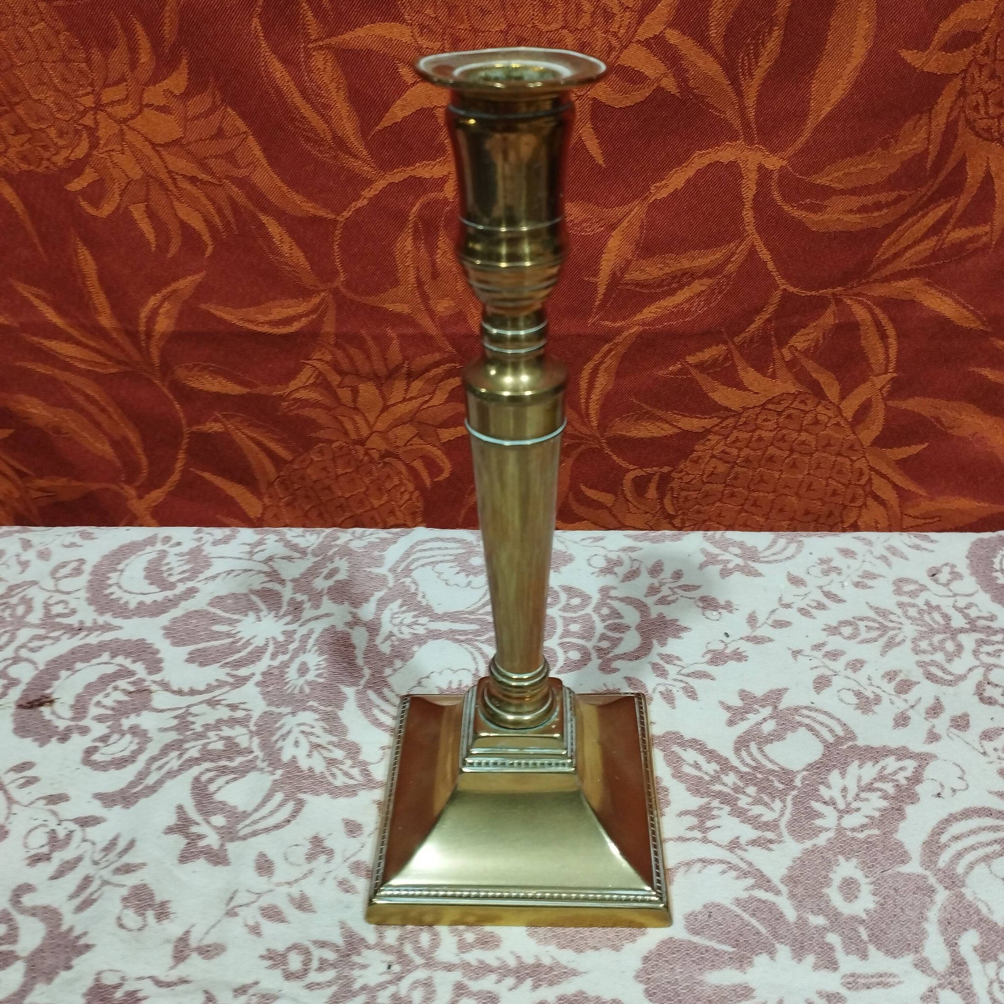 Art Deco brass candle holder