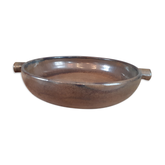 Ceramic service plate, Puisaye sandstone year 60/70 "Arts Ceram Grand Fire"