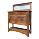 Antique solid wood sideboard with mirror — Art Nouveau style